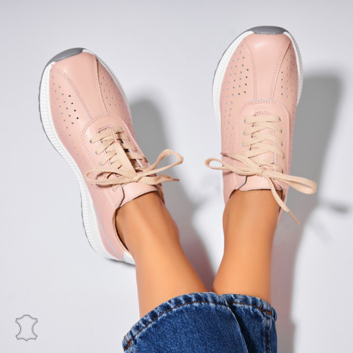 Adidasi Piele Naturala Roz Maryjane - Img 3