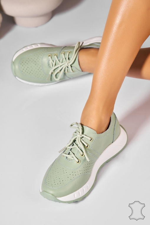 Adidasi Piele Naturala Verzi Katana - Img 2