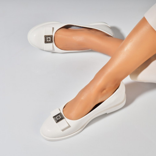 Balerini dama Piele Ecologica Alb Lisha - Img 3