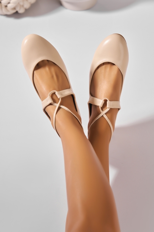 Balerini damă Piele Ecologica Bej Gimma - Img 2