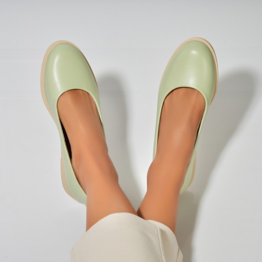 Balerini dama Piele Ecologica Verde Jalecia - Img 3