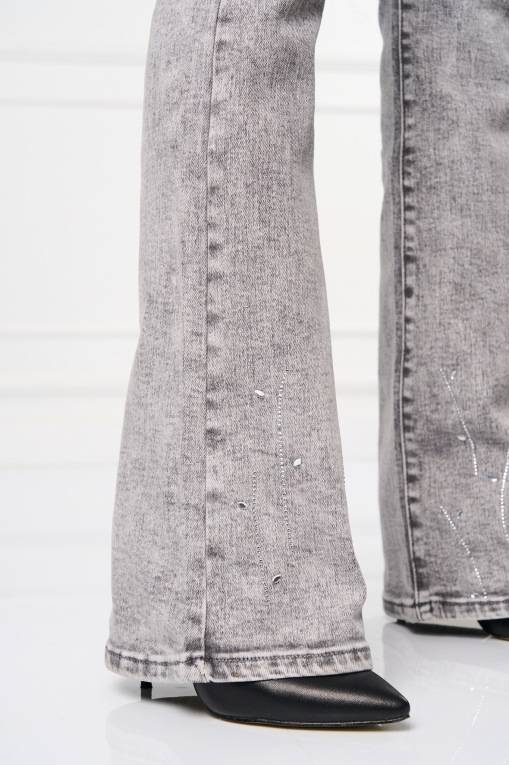 Blugi Damă Evazati Gri Rhiya - Img 3