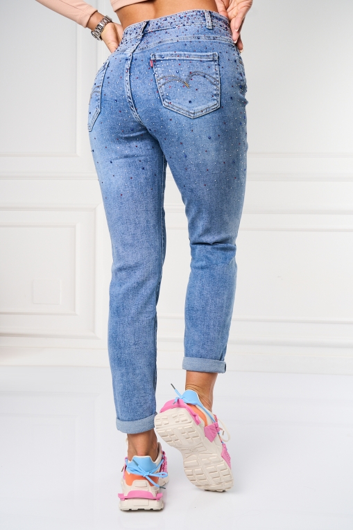 Blugi dama Mom Fit Albastri Aleysa - Img 2