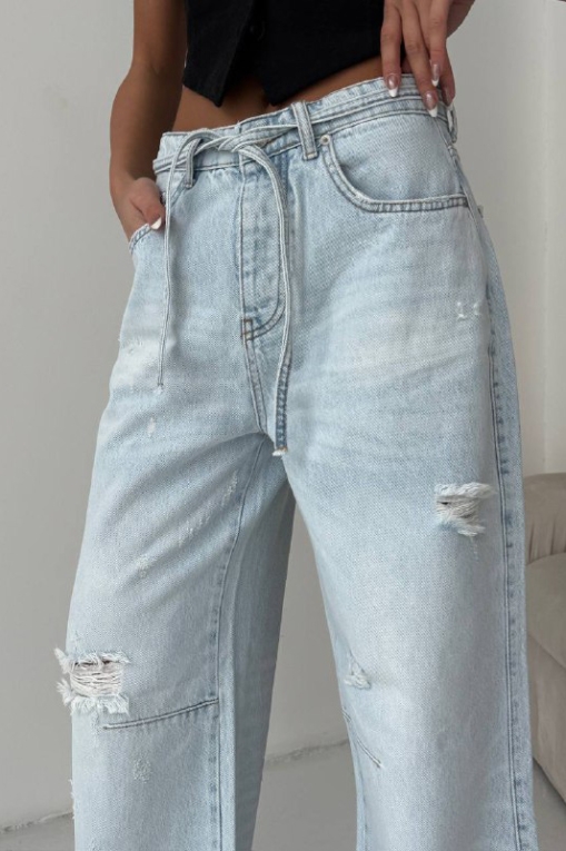 Blugi Damă Oversize Albastri Aralys2 - Img 3