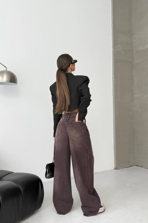 Blugi Damă Oversize Maro Harya - Img 4