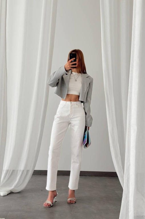 Blugi Mom Fit Albi Dania2 - Img 3