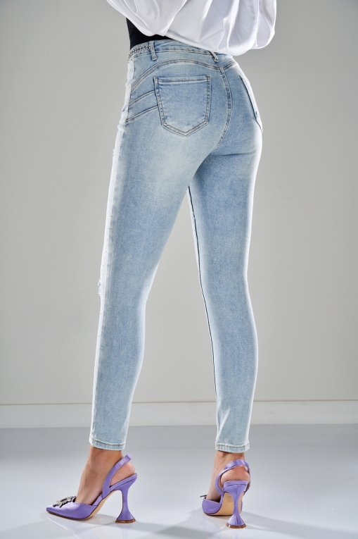 Blugi Push Up Damă Albastri Caisyn - Img 4