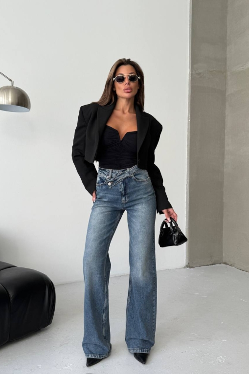 Blugi Regular Fit Albastri Sansa - Img 7