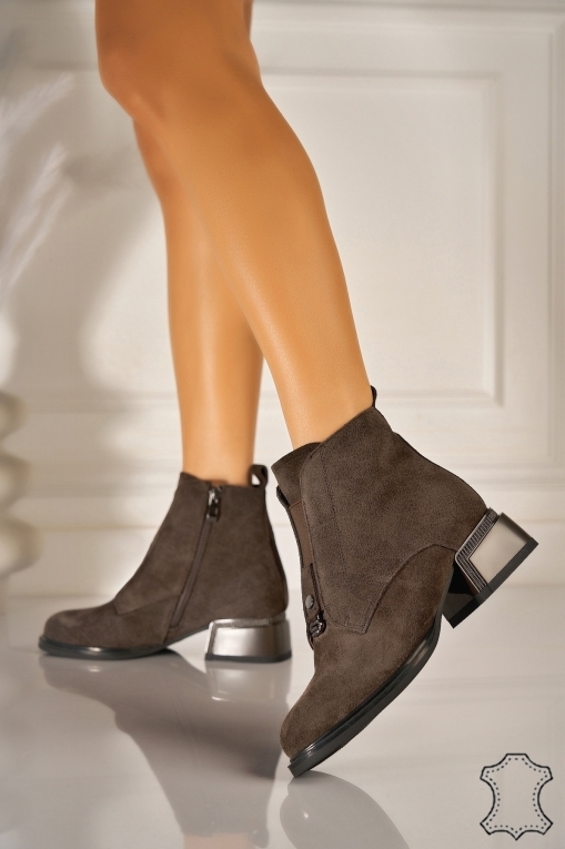 Botine Damǎ Piele Naturala Intoarsa Maro Veira2 - Img 3