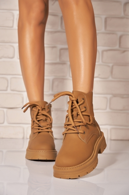 Ghete Dama Toamna Camel din Piele Ecologica Moksha - Img 2