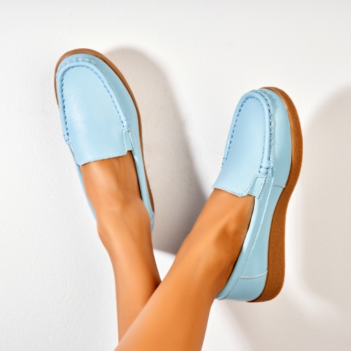 Mocasini dama Piele Naturala Albastri Dona - Img 2