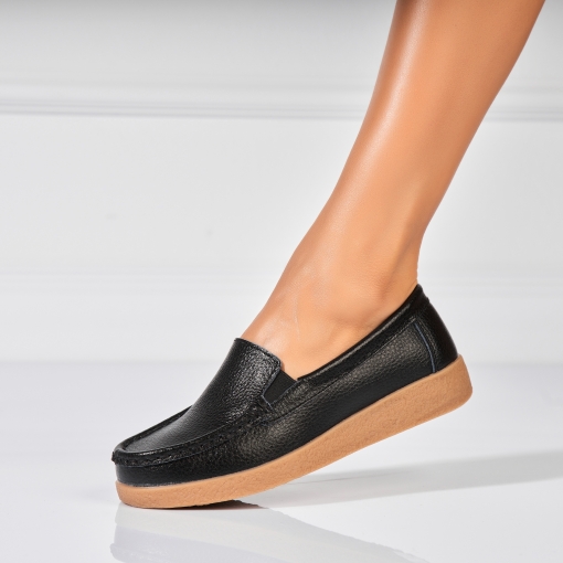 Mocasini dama Piele Naturala Negri Dona - Img 3