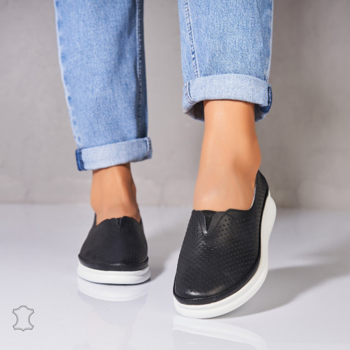 Mocasini dama Piele Naturala Negri Zyere - Img 3