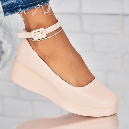 Pantofi dama casual Bej din Piele Ecologica Tamara - Img 3