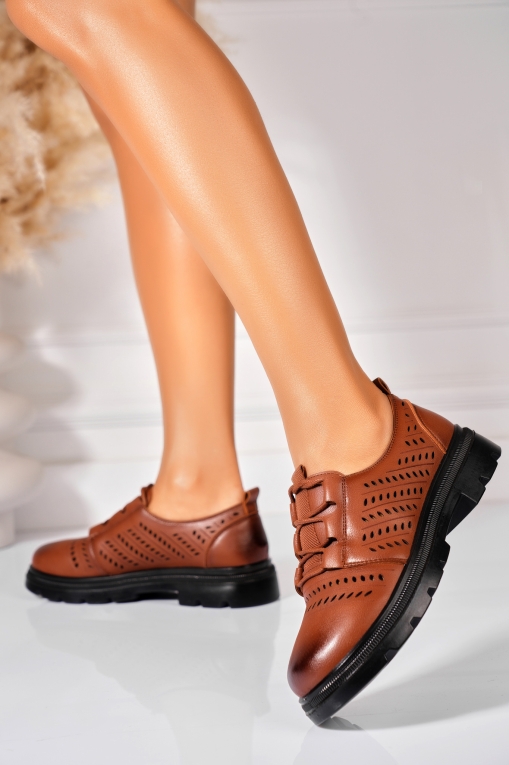 Pantofi dama casual Camel din Piele Ecologica Raley - Img 3