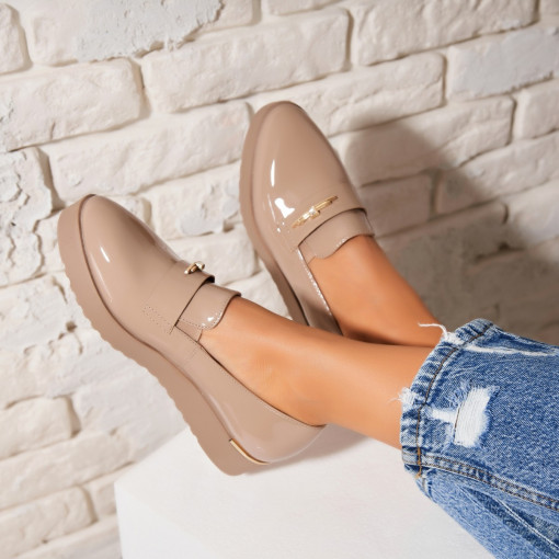 Pantofi dama casual Kaki din Piele Ecologica Lacuita Kinze - Img 2