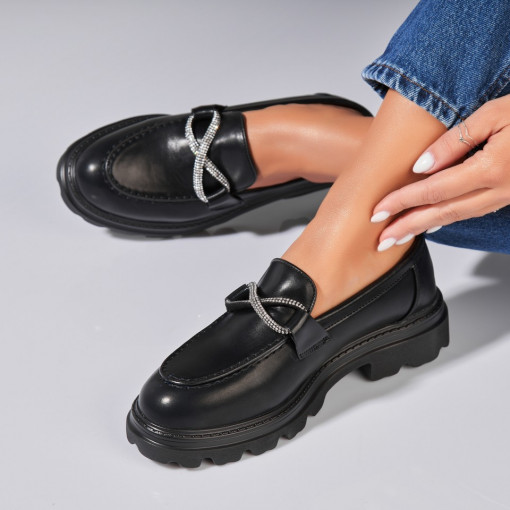 Pantofi dama casual Negri din Piele Ecologica Asiyah - Img 2