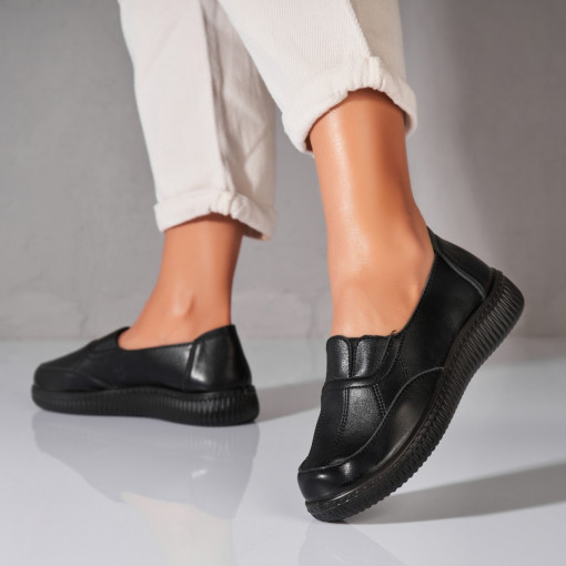 Pantofi dama casual Negri din Piele Ecologica Ayvah - Img 3
