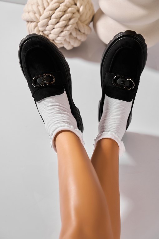 Pantofi dama casual Negri din Piele Ecologica Intoarsa Liliya2 - Img 3