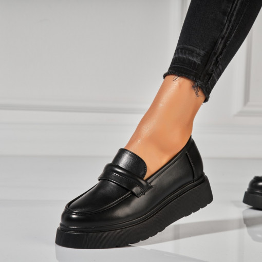 Pantofi dama casual Negri din Piele Ecologica Lila - Img 3