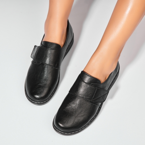 Pantofi dama casual Negri din Piele Ecologica Maura - Img 2
