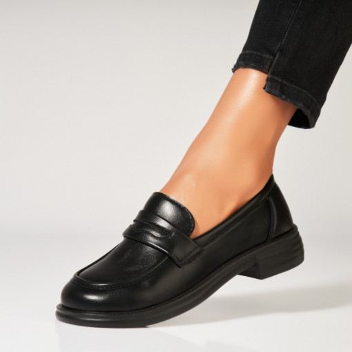 Pantofi dama casual Negri din Piele Ecologica Nitara - Img 4