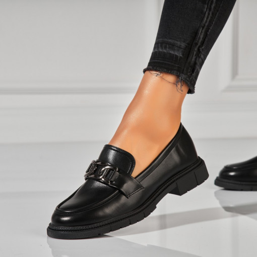 Pantofi dama casual Negri din Piele Ecologica Zelda - Img 3