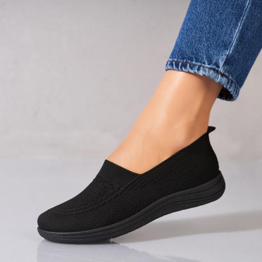 Pantofi dama casual Negri din Textil Kisa - Img 2