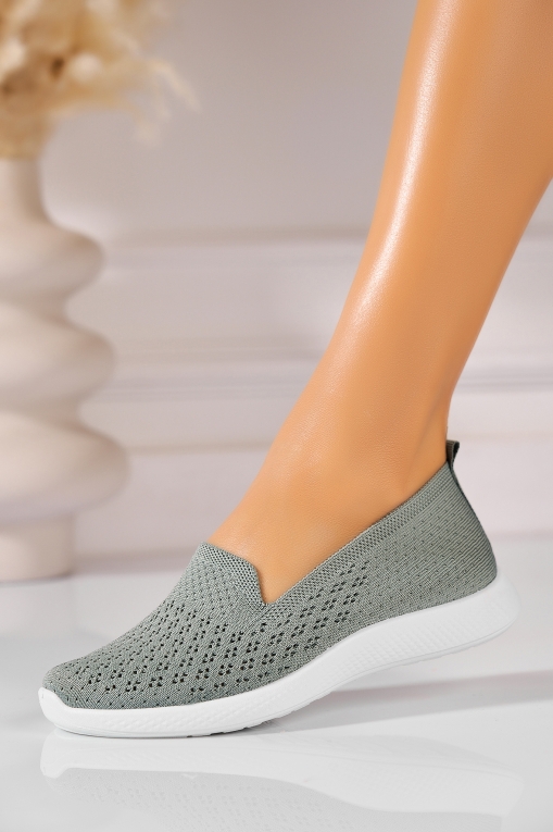 Pantofi dama casual Verzi din Textil Ayeza - Img 2