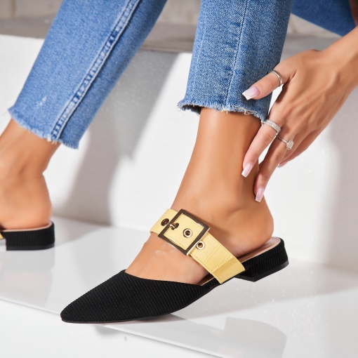 Papuci/Slapi Galbeni din Textil Ziana - Img 3