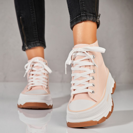 Sneakersi dama Textil Roz Tessi - Img 2