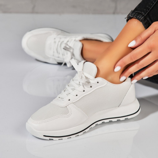 Adidași damă Albi din Piele Ecologica Yeico - Img 2