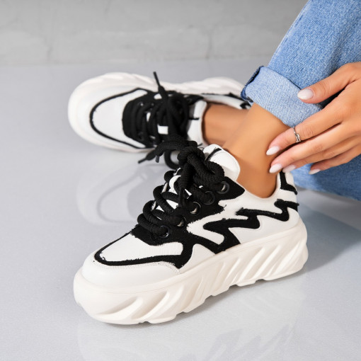 Adidași damă Piele Ecologica Negru Deyvi - Img 2