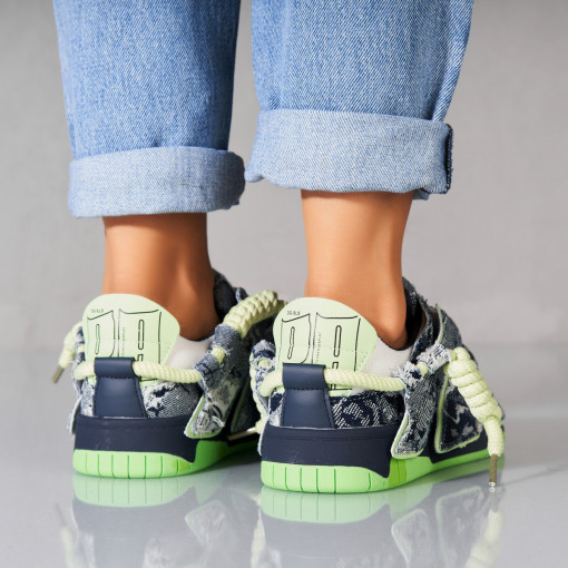 Adidași damă Piele Ecologica Verde Autry - Img 4