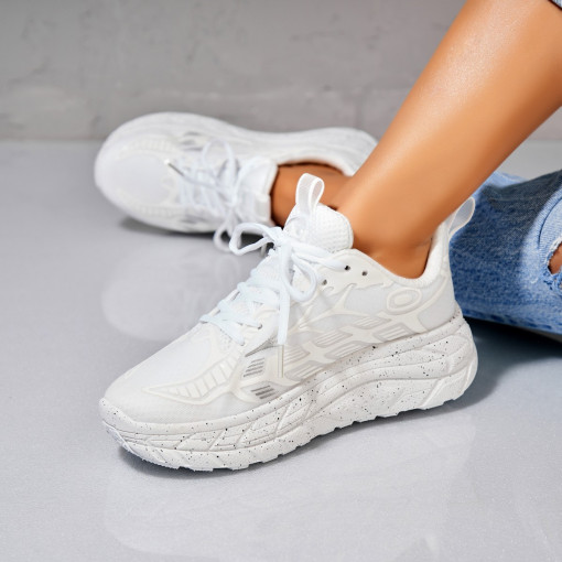 Adidași damă Textil Alb Frimy - Img 3