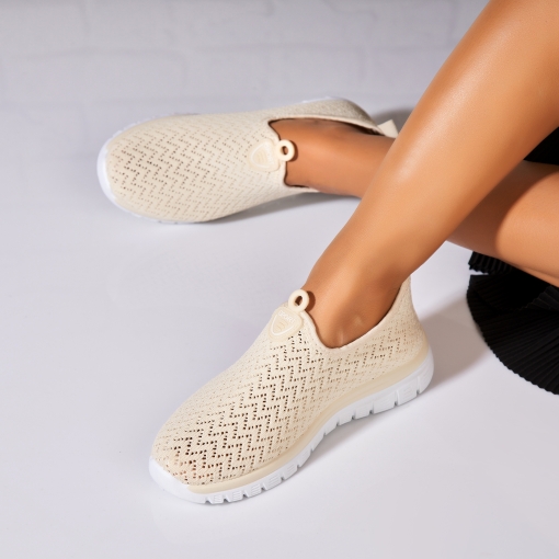 Adidași damă Textil Bej Leola - Img 2