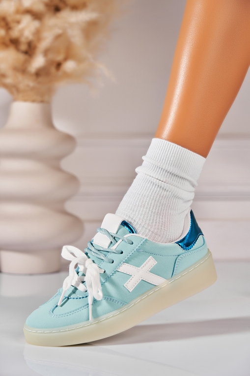 Adidași de damă Piele Ecologica Albastru Soliana - Img 3