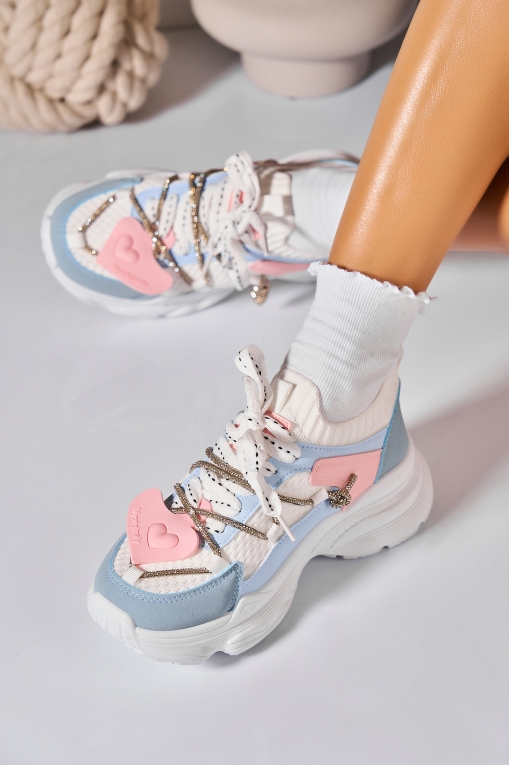 Adidași de damă Piele Ecologica Albastru Tziry - Img 2