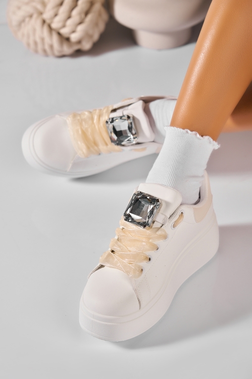 Adidași de damă Piele Ecologica Bej Kelanie - Img 2