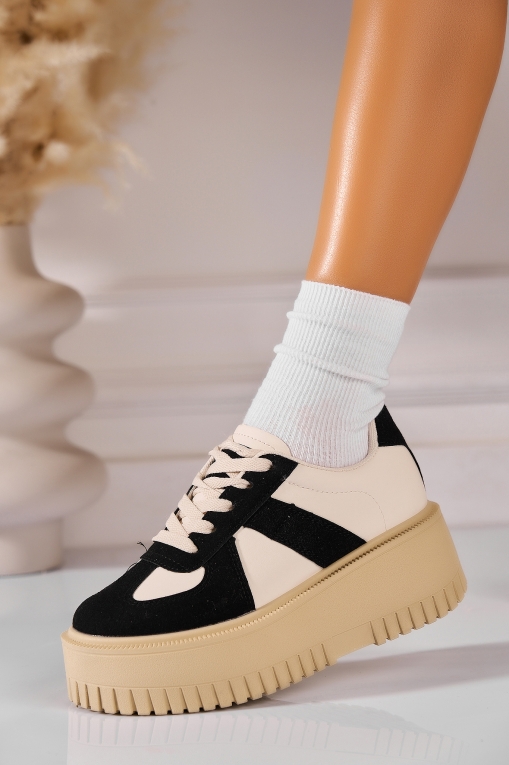 Adidași de damă Piele Ecologica Negru Mayley - Img 2