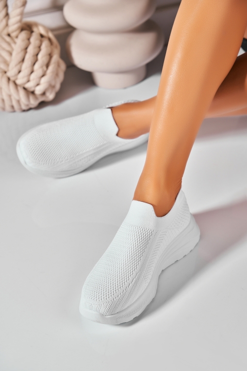 Adidași de damă Textil Alb Roxie - Img 3