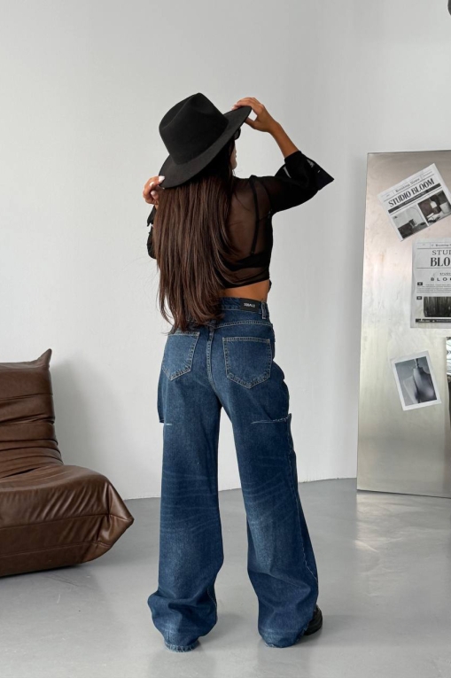 Blugi Damă Oversize Bleumarin Rabeya - Img 3