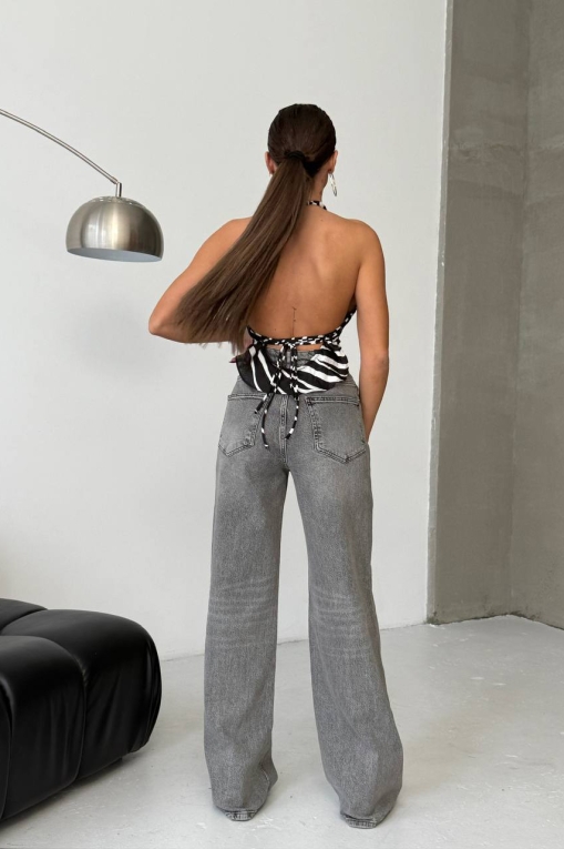 Blugi Damă Oversize Gri Kevaly - Img 2