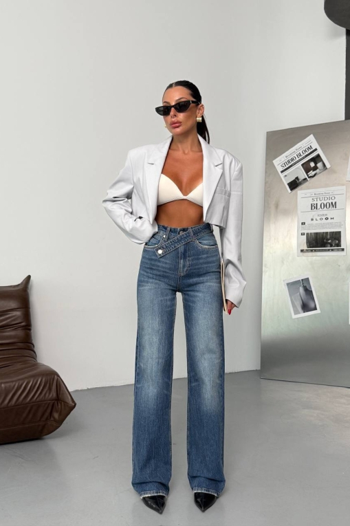 Blugi Regular Fit Albastri Anora - Img 3