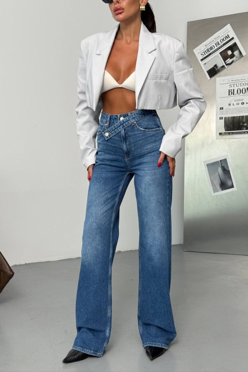 Blugi Regular Fit Albastri Jazveen - Img 3