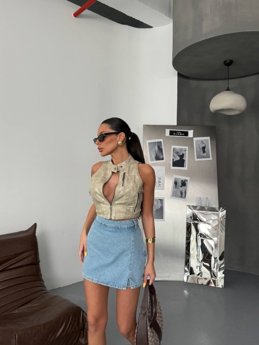 Blugi Scurti Albastru Delina - Img 3