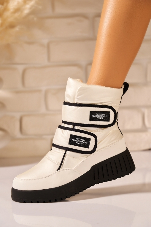 Cizme Dama Imblanite Albe din Fas Tayden - Img 3