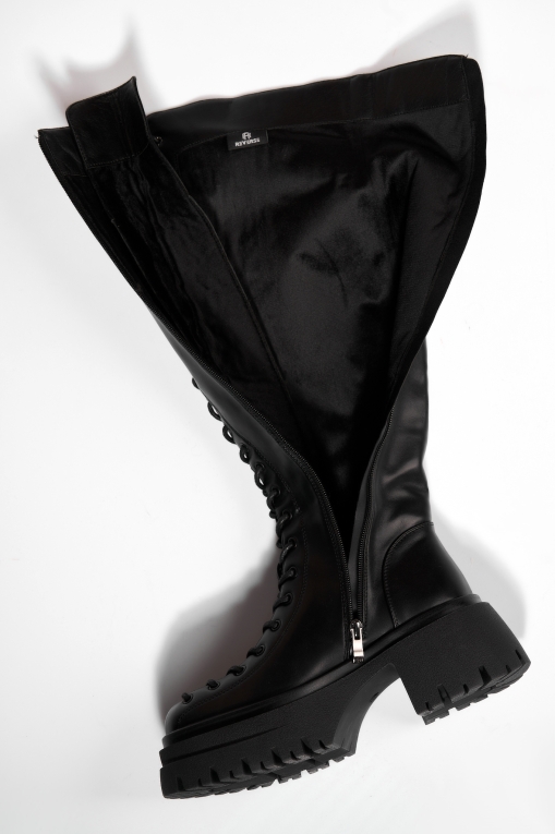 Cizme Dama Imblanite Negre din Piele Ecologica Suraya - Img 6