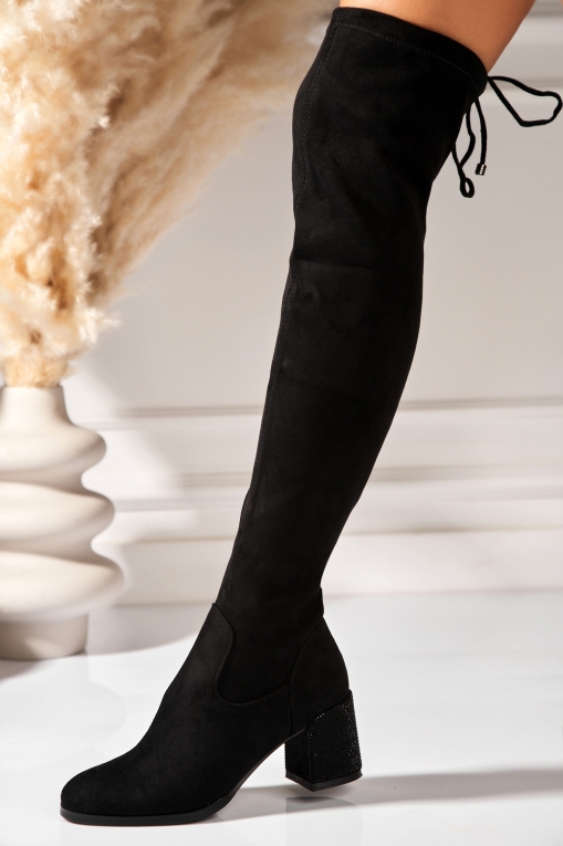 Cizme iarnă Negre din Piele Ecologica Intoarsa Orelia - Img 3