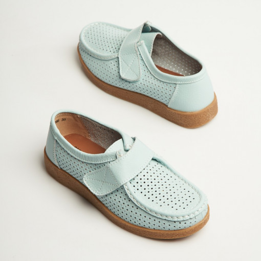 Mocasini dama Piele Naturala Albastri Takari - Img 2